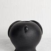 Stylised ceramic elephant candlestick signed vintage