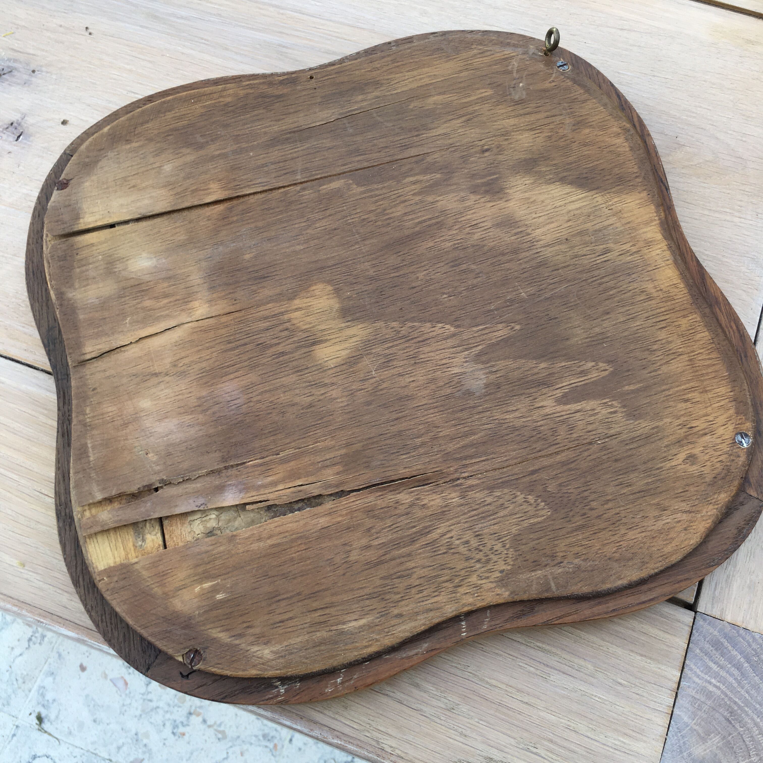 Wooden daisy mirror 26x26cm