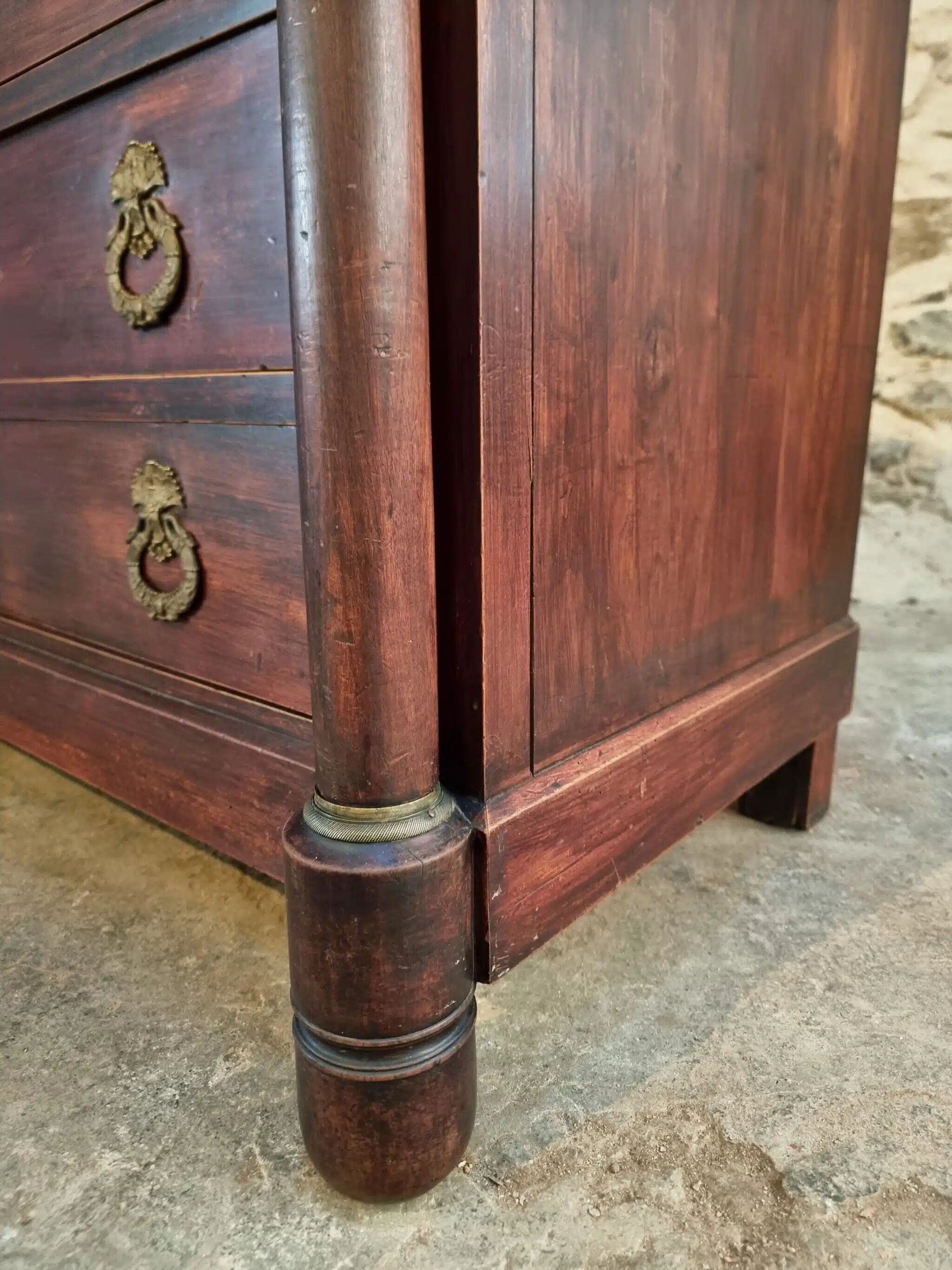 Commode Empire française ancienne en acajou