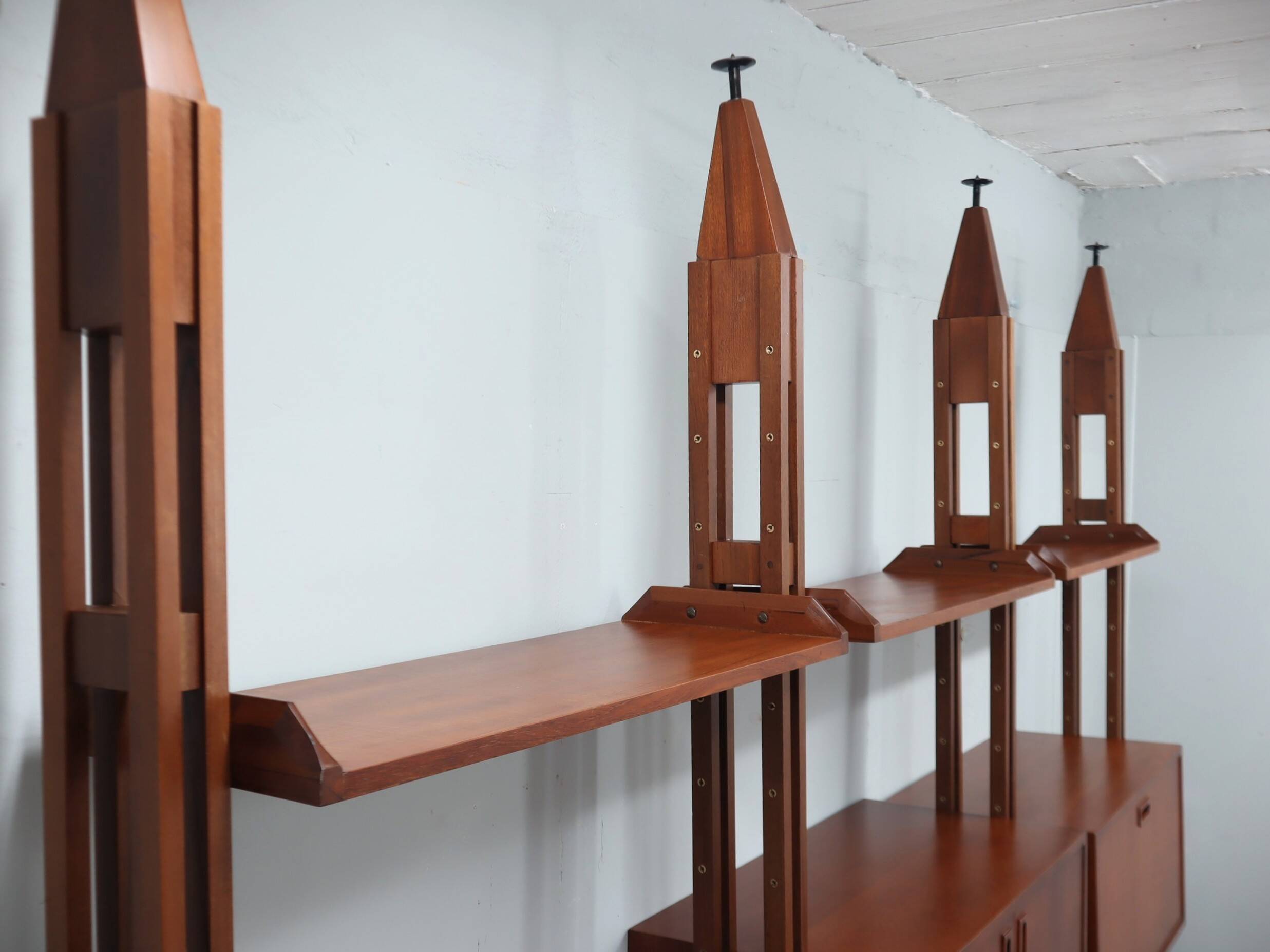 Mid century Italian design teak bookcase 1950s