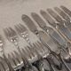 12 fish cutlery sets 24p silver metal decor ribbons rocaille