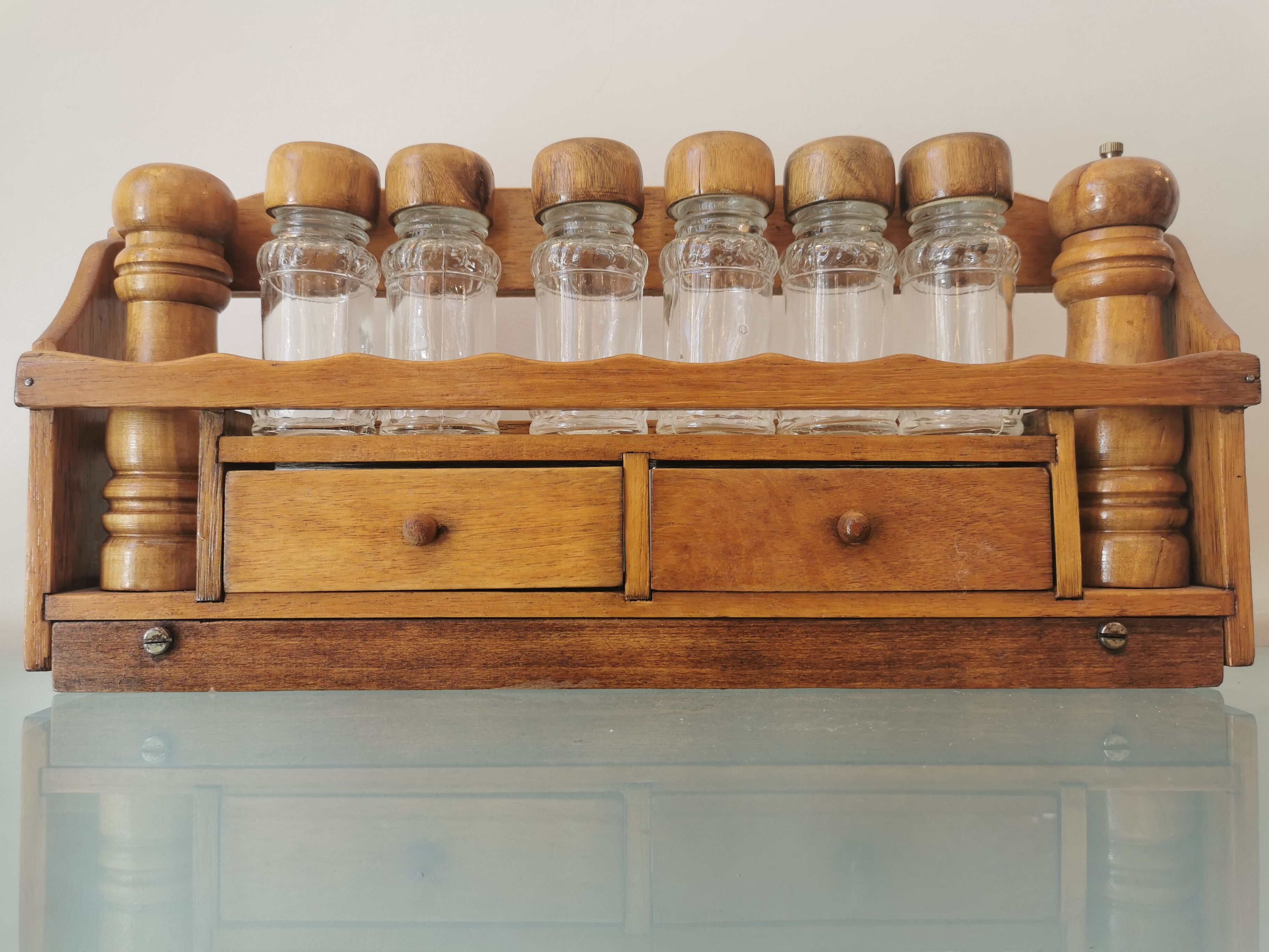 Wooden spice wall servant 60s/70s