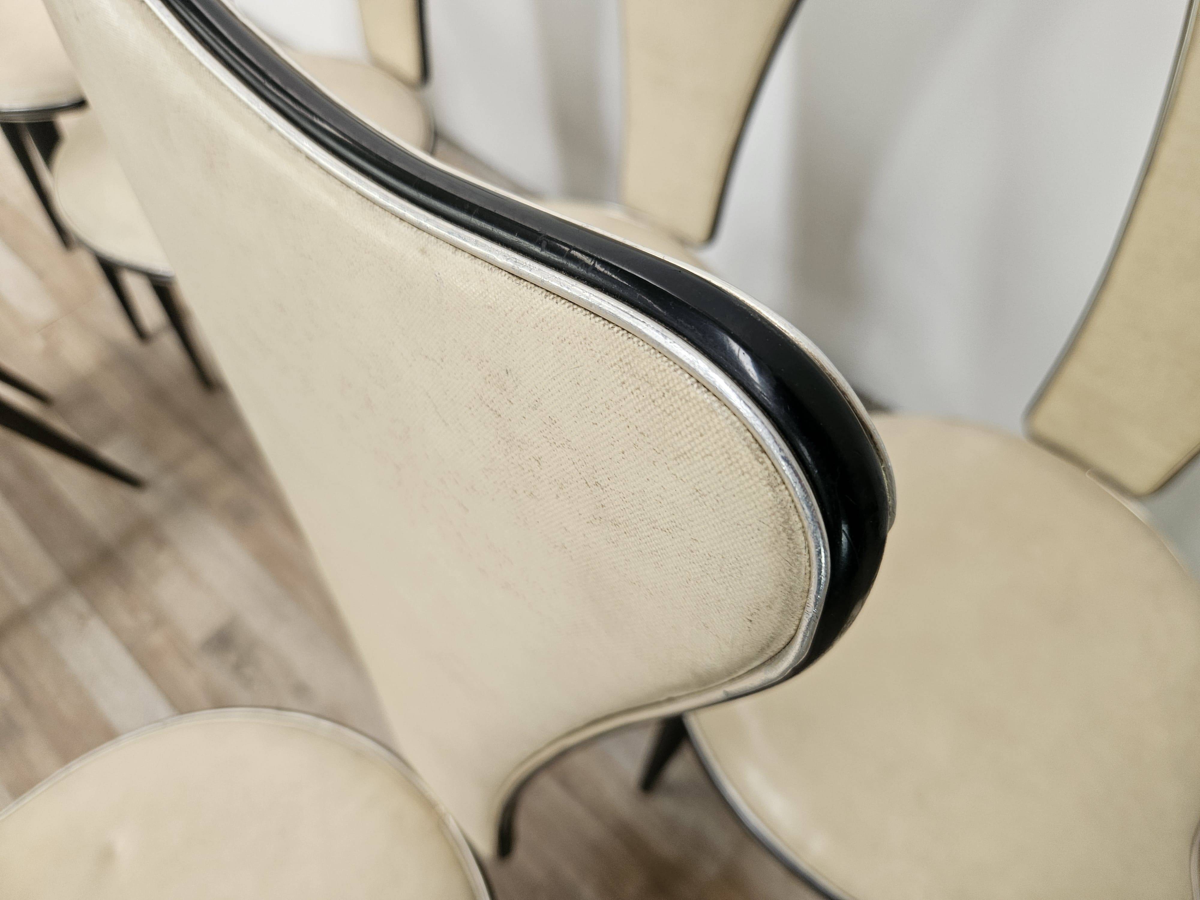 Set of Six Mid-Century Modern Dining Chairs by Umberto Mascagni