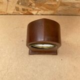 Ancienne pendule cheminée ogive marqueterie bois acajou vintage