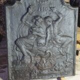 Cast iron fireplace plate - winemaking - 1710