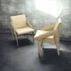 Pair of genuine leather armchairs