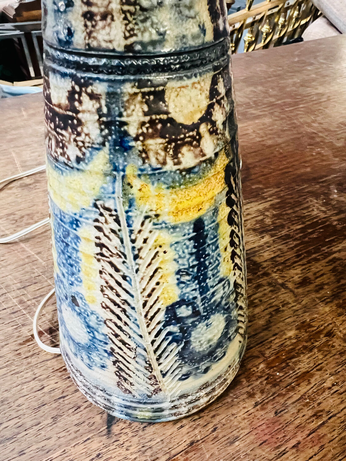 Magnificent vintage lamp signed by Jean-Claude Courjault.