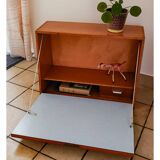 Mid Century Wall Mount Wood desk with formica writing surface