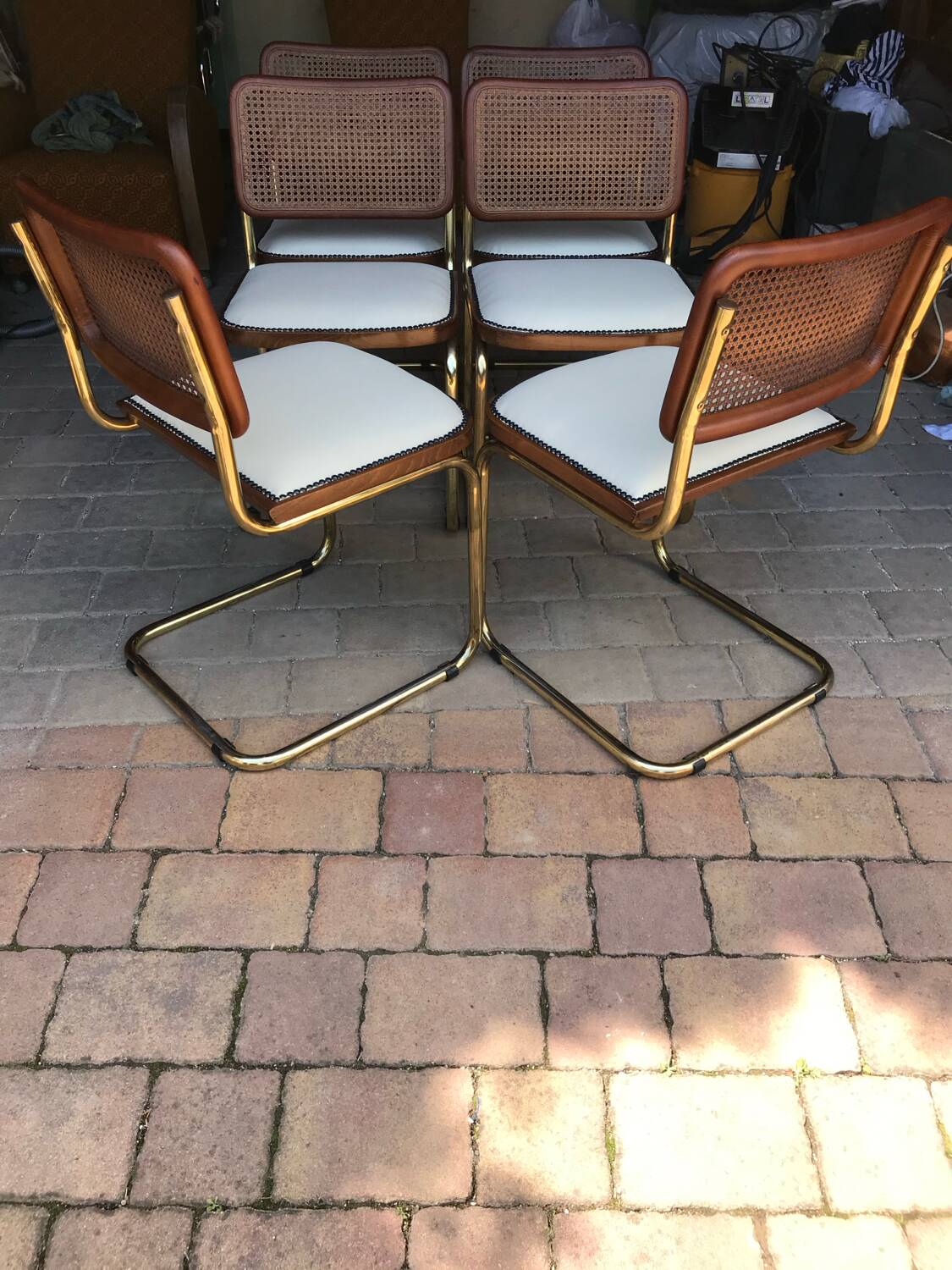 6 chaises cesca Marcel Breuer Italie 1970