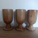 3 mazagrans / authentic vintage natural stoneware cups