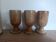 3 mazagrans / authentic vintage natural stoneware cups