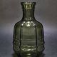 Vintage Czechoslovak Green Glass Carafe with Matching Tumbler
