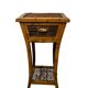 Vintage bamboo side table with drawer from the 20th century.
