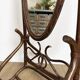 1960s curved wooden cheval mirror