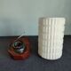 Wall lamp in opaline and vintage teak