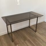 Metal and glass design desk