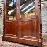 Speckled mahogany bookcase of Napoleon III XIX century