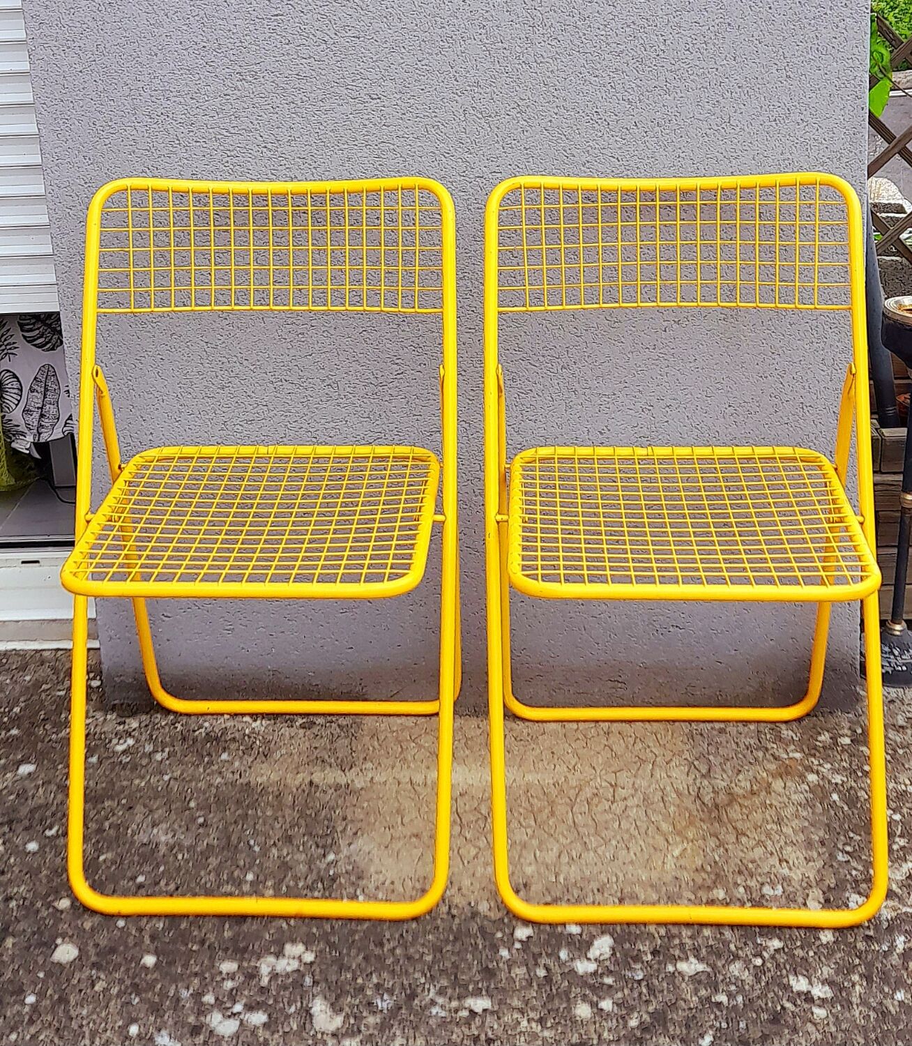 Pair of folding chairs Ted Net N.Gamelgaard 80s