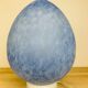 Domec egg lamp, blue speckled glass from Vianne, 70s