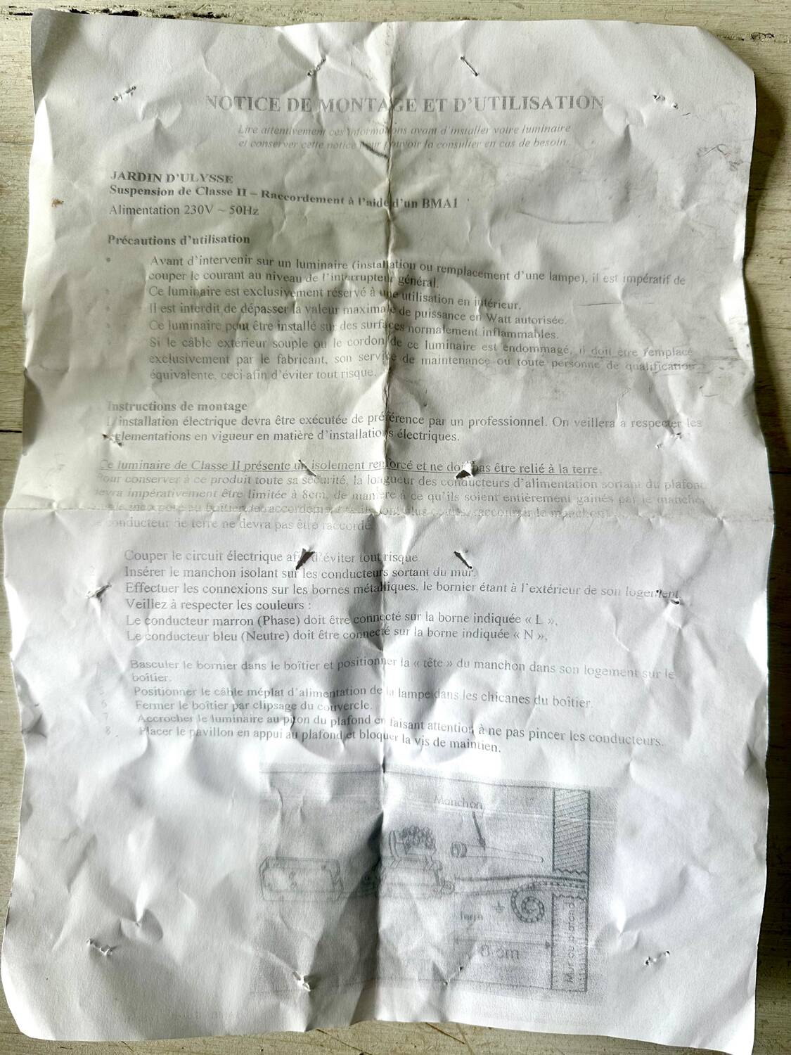 Glass and metal pendant light, Ulysses' garden