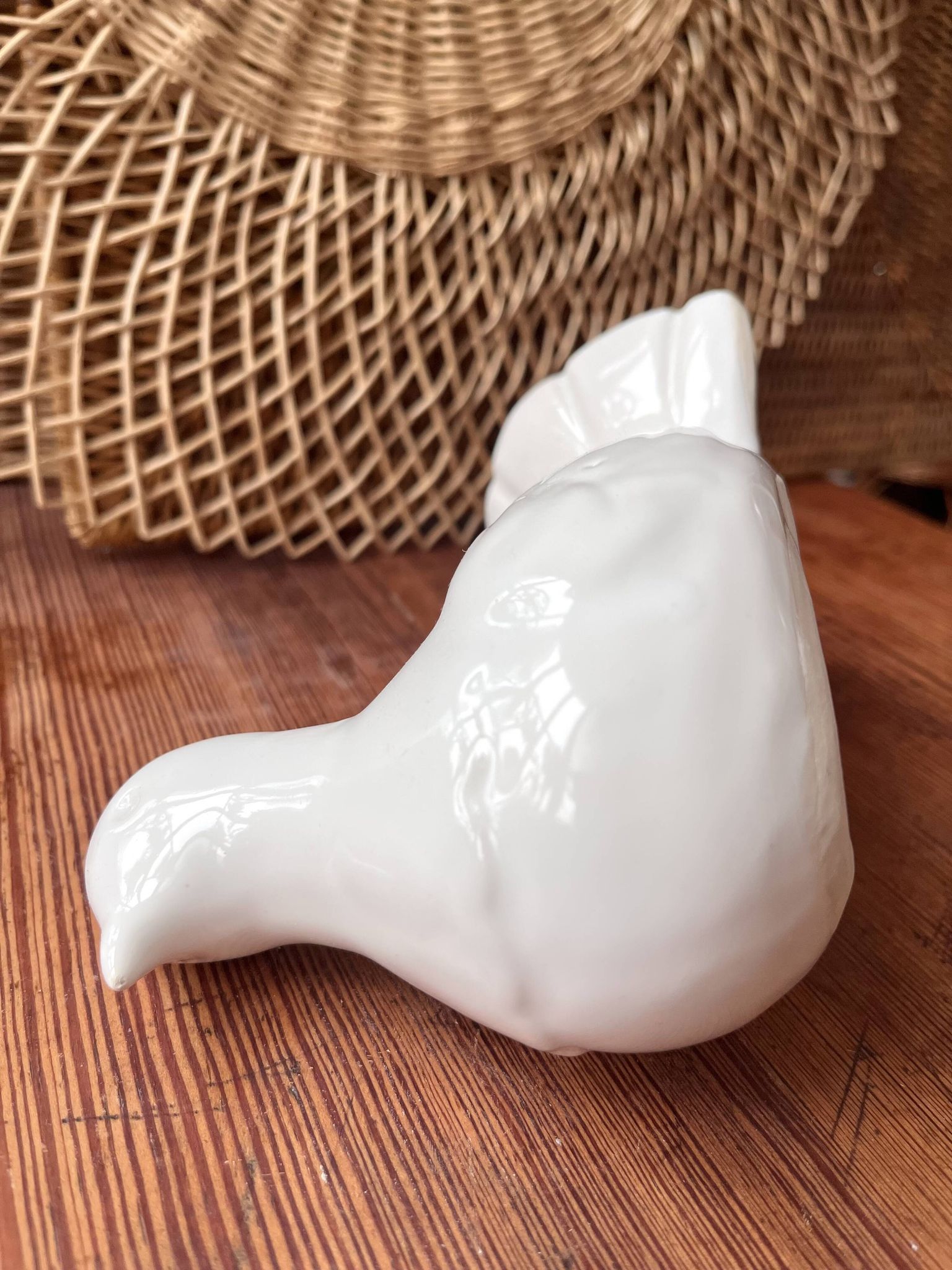 Ceramic vase bird flower spike