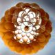 Scandinavian style orange acrylic hanging lamp by Bonita, 1970s