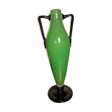 Green vase degué 38 cm