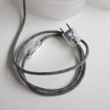 Pair of frosted glass hand lamps