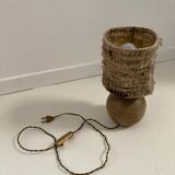 Vintage lamp in gres woven lampshade