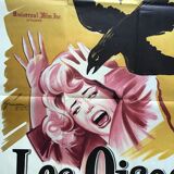 Original French cinema poster "Les Oiseaux" by Alfred Hitchcock - 120x160cm