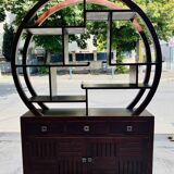 Round galay shelf on bahut sideboard
