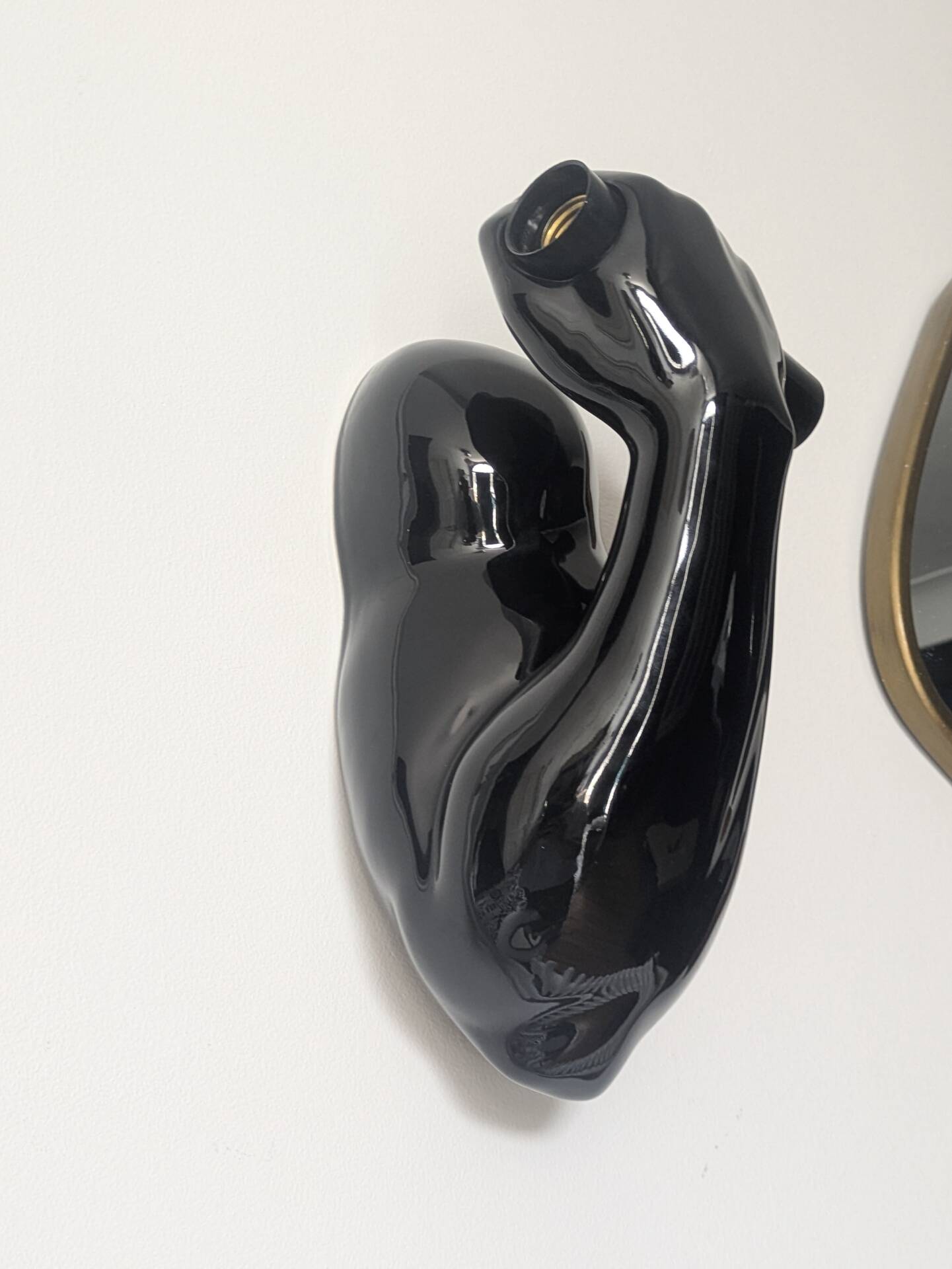 "Haltere" ceramic enamel wall light by Jean Claude Peiré from the 1980s.