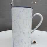 Pot washbasin wall mounted sheet metal enamelled