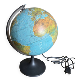 World Map Scan Globe 1970s