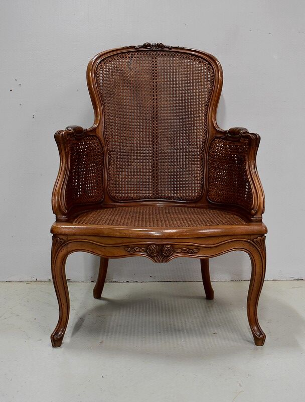 Louis XV style armchair, late 19th century