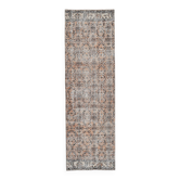 Brunt Orange & Beige Vintage Runner Rug 80x268Cm SK 240825