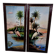 Pair of oil paintings on canvas depicting tropical birds.