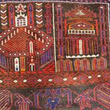 Vintage carpet turkmen belutch afghan 80x140 cm