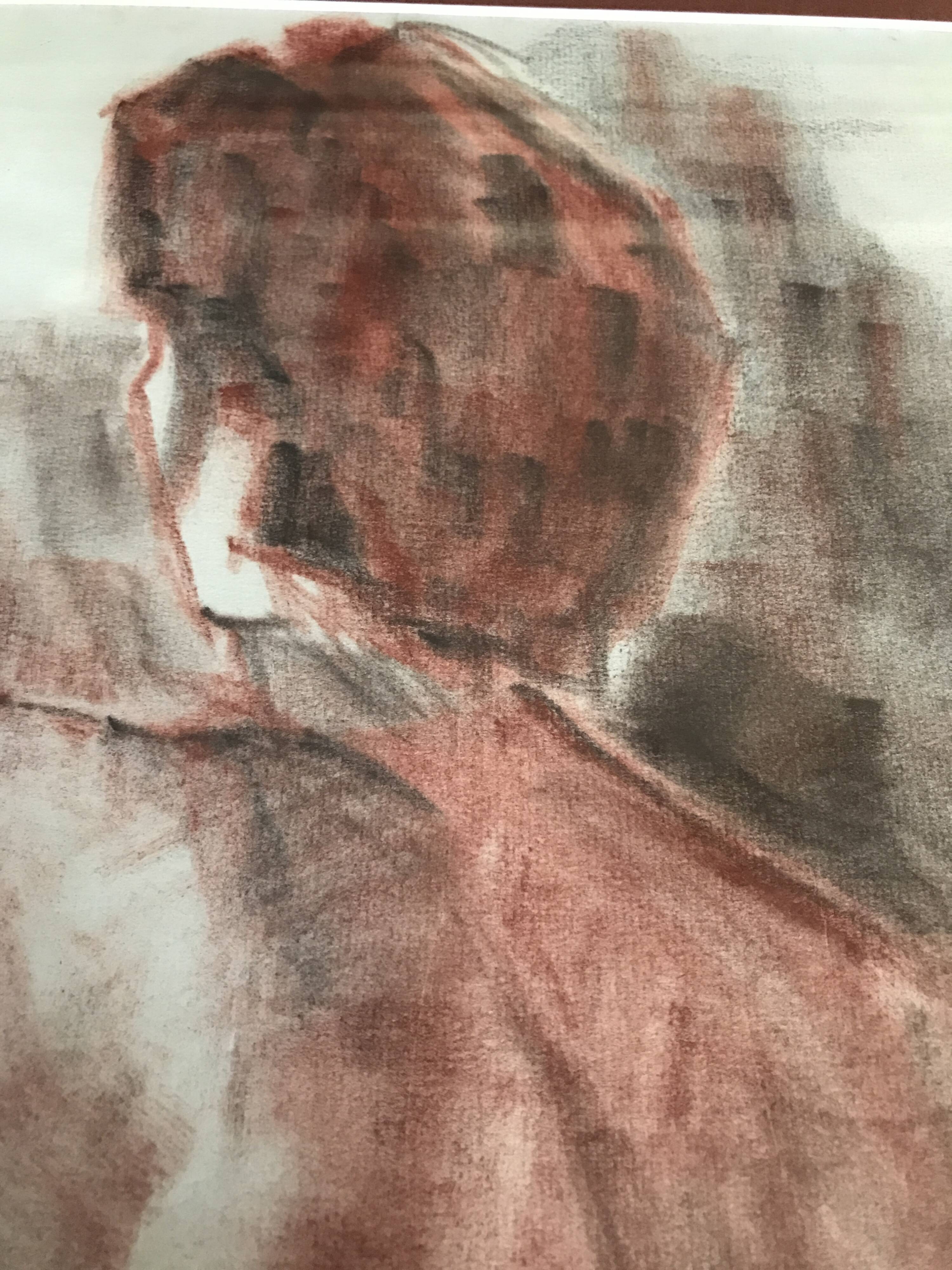 Charcoal drawing "Androgynous Nude"