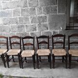Mulched brutalist chairs, set of 6