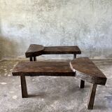 Modular bench or coffee table in 2 parts L:2m W:60 H:46