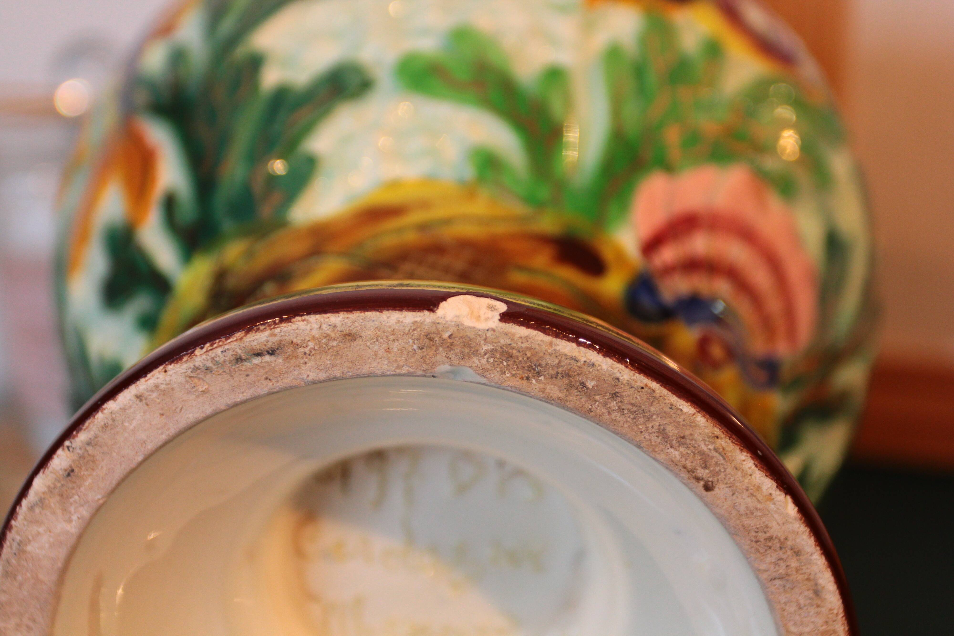 Large baluster vase with fish | Cerdazur (c. 1950-60)