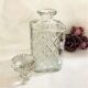Old whisky or decant decanter textured crystal souflé in vintage checkerboard