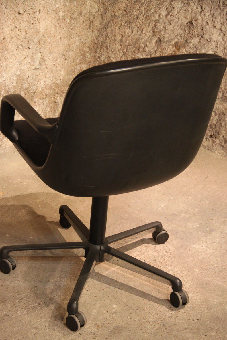 70s wheeled comfort armchair