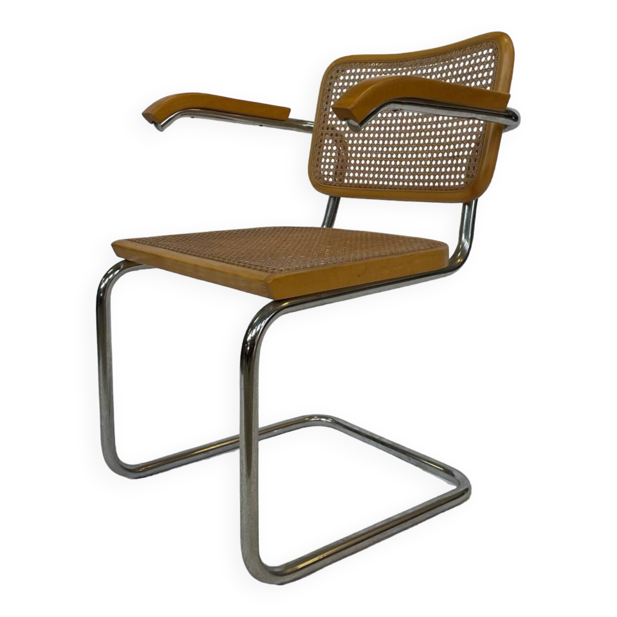 Chaise Cesca B64 avec accoudoirs par Marcel Breuer Design