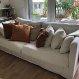 Crumpled linen sofa "Camille"