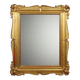 Antique carved and gilded wooden mirror, Italy, late 19th century.