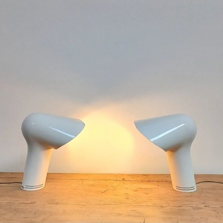 2 lampes design années 70 - modèle sorella - iguzzini
