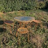 Salon jardin en fer forgé