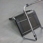 Vintage black leather bauhaus chair, italy